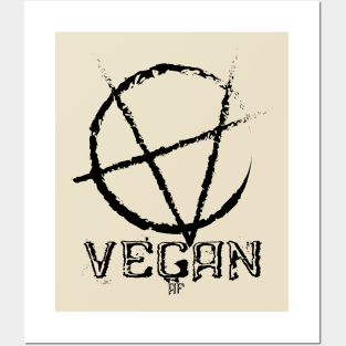 Vegan AF Anarchy Style  Symbol Style T-shirt Posters and Art